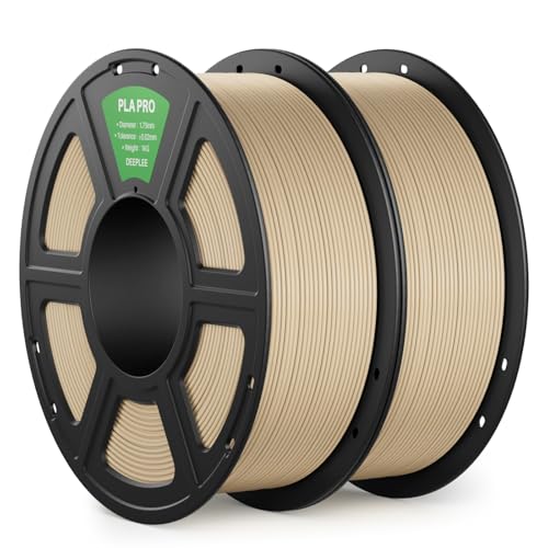 DEEPLEE PLA PRO Filamento 1,75 mm, Filamento Stampati in 3D Maggiore Tenacia, Precisione Dimensionale +/- 0,02 mm, Facile da Stampare, per la Maggior parte delle Stampanti 3D FDM 2KG Beige