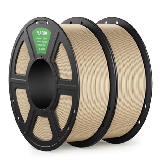 DEEPLEE PLA PRO Filament 1.75mm, Stronger Toughness 3D Printer Filament, PLA Filament Dimensional Accuracy +/- 0.02 mm, Neatly Wound, Fits Most FDM 3D Printer, 2 Pack Beige