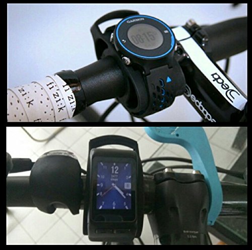 Shopping_Shop2000 Silicone Bicycle Handle Bar Watch Mount Holder for Sport Indoor Outdoor Cycling for Garmin Forerunner Fenix and Other Fitness Running GPS Watches
