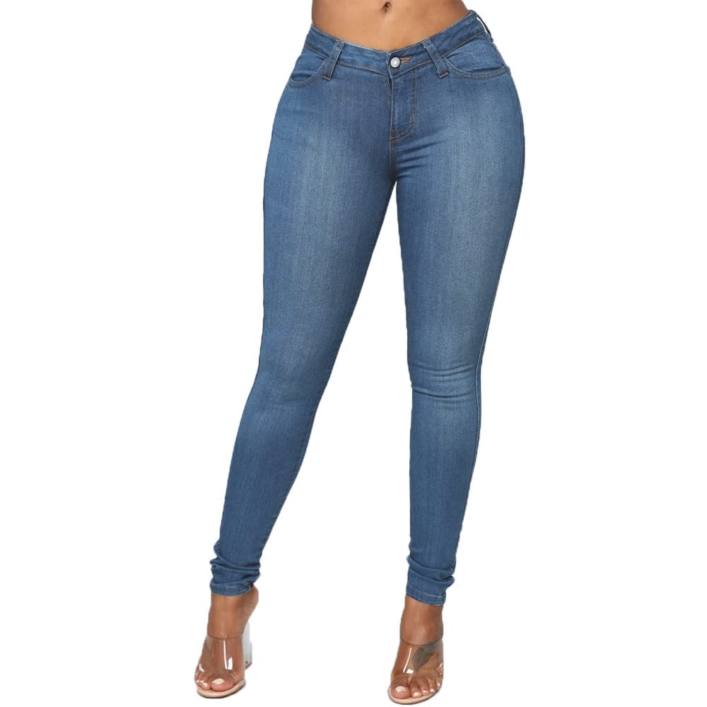 Women Colombian High Waisted Butt Lift Skinny Stretch Jeans