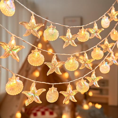 Lnnen Cadena de Luces de Animales Marinos - 1,5 m, 10 LEDs para H...