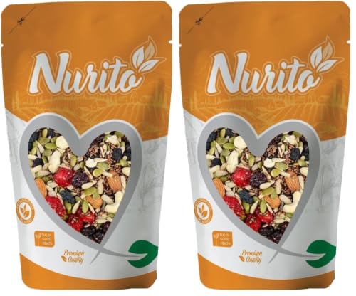Image of Nurito Dried Fruits Nuts And Seeds (Dried Trail Mix /Breakfast, 250g) (Pack of 2)