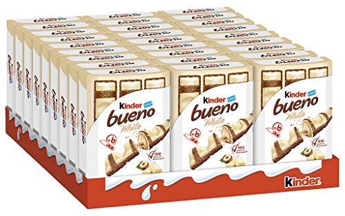 Ferrero kinder bueno White – Schokoriegel mit weißer Schokolade – 27 Packungen mit je 6 Einzelriegeln (27 x 117 g)