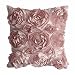 Juanshi Set of 2 Piece Decorative Rose Throw Pillow Cover Cushion Case Color Pink by Juanshi