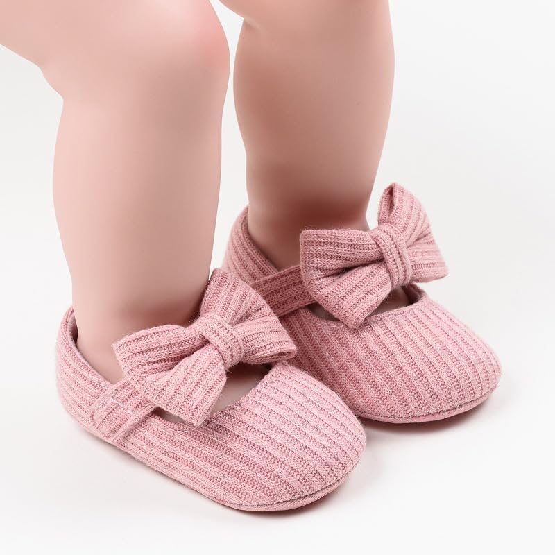 Baby Girl Shoes Flats with Bowknot Floral Dress Soft Newborn Shoes Infants First Walkers Prewalker
