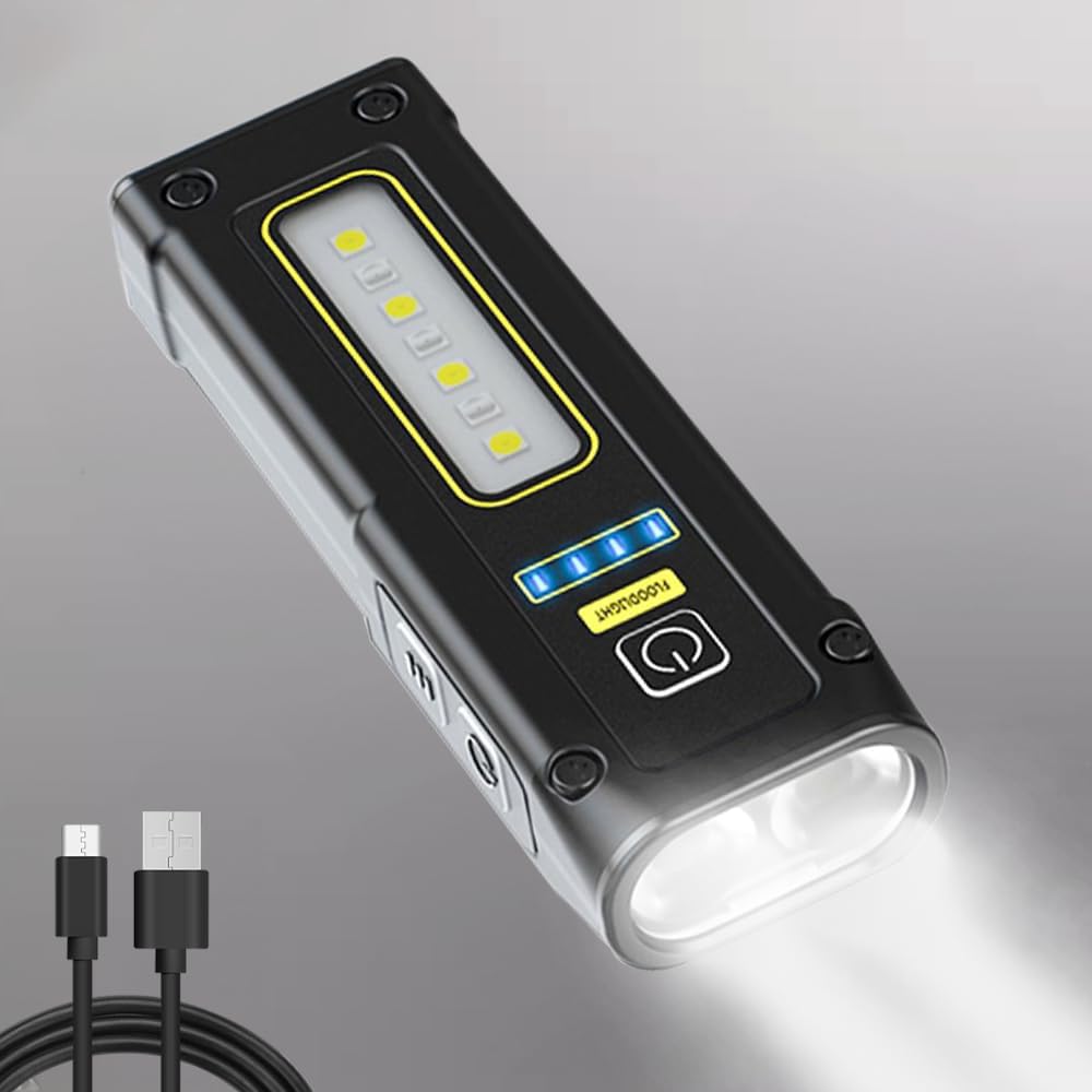 Mini Lampe Torche LED XPG COB Ultra Lumineuse – 3 Modes, Rechargeable USB, Aimantée – Pour Voiture Ou Dépannage