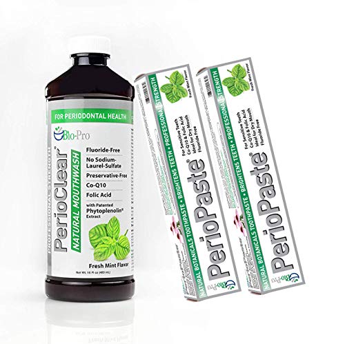 Oral Health Package - Includes 2 PerioPasteâ„¢ Organic Toothpastes + PerioClearâ„¢ Organic Mouthwash