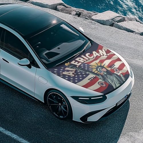 Image of Renewold 250th Anniversary USA Hood Cover Protector Hood Covers for Cars Indoor Outdoor Daily Holiday Camping Decor Wrap Blanket Women Men Winter Spring Fall Summer Automotive Exterior Accessories