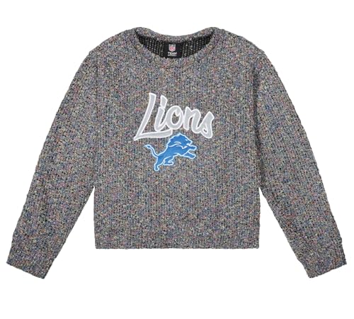 FOCO NFL Womens Comfy Sweater Sweatshirt (US, Alpha, Small, Regular, Regular, Detroit Lions)