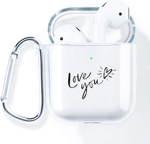 AKABEILA Funda para Airpods para mujeres y hombres, compatible con Apple Airpods 2, bonitas fundas para Airpod con patrón transparente, fundas de