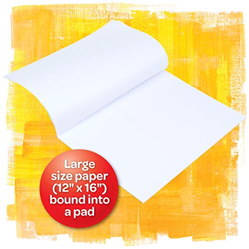 Crayola Giant Marker and Watercolor Pad, Kids Art Supplies, Gift , White includes 1 Pad (25 sheets)