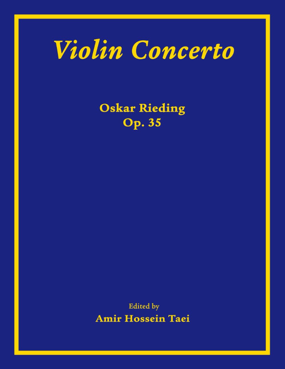 Violin Concerto Oskar Rieding Op. 35