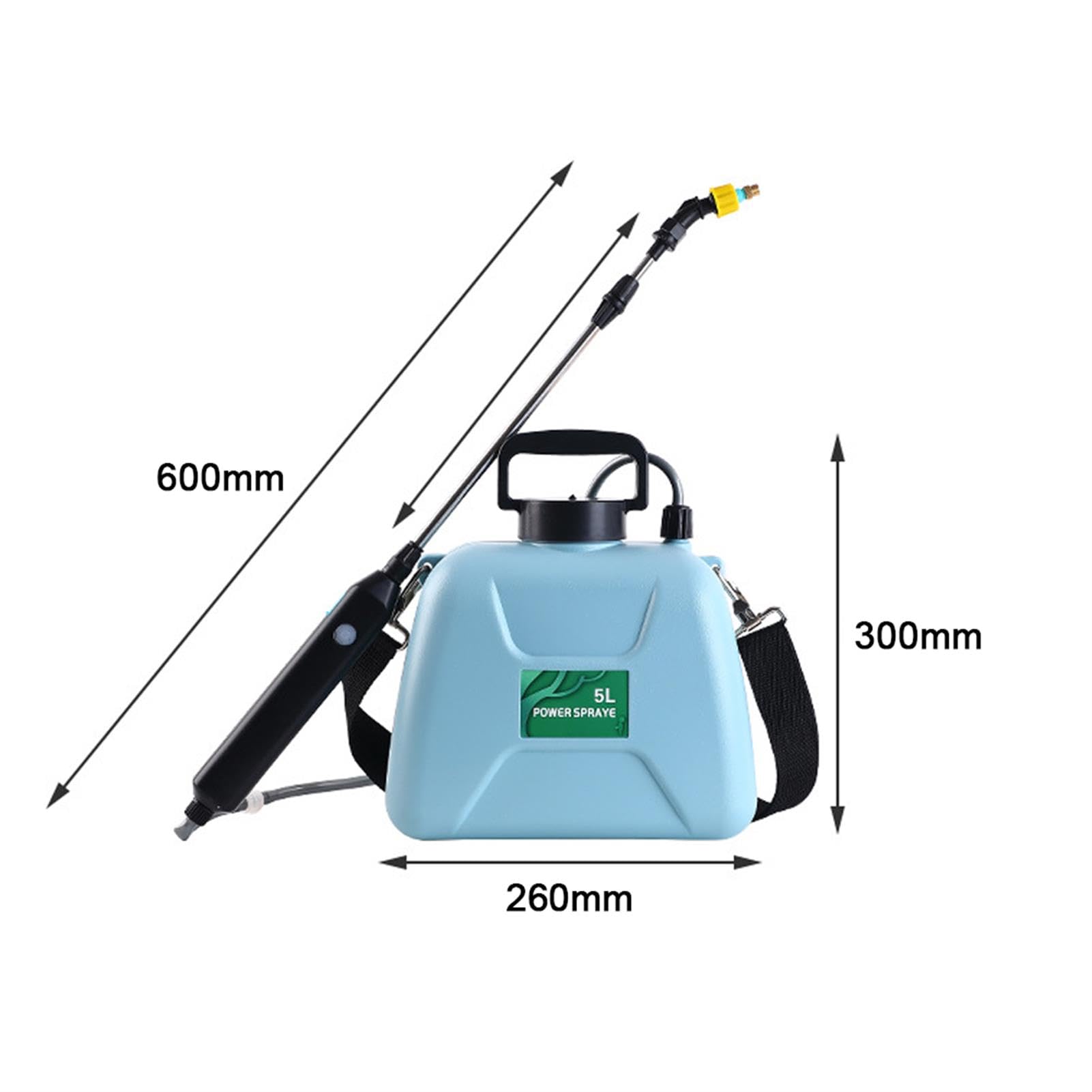 Wakects Spruzzatore Elettrico a Zaino Portatile, Annaffiatoio per Piante Giardino, Lavaggio Auto e Pulizia Domestica, Blu