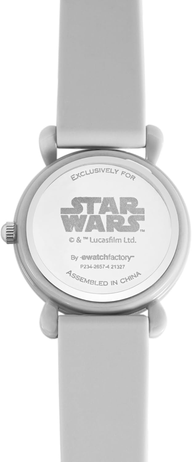 STAR WARS Kids' Plastic Time Teacher Watch, Analog Quartz Silicone Strap Watch