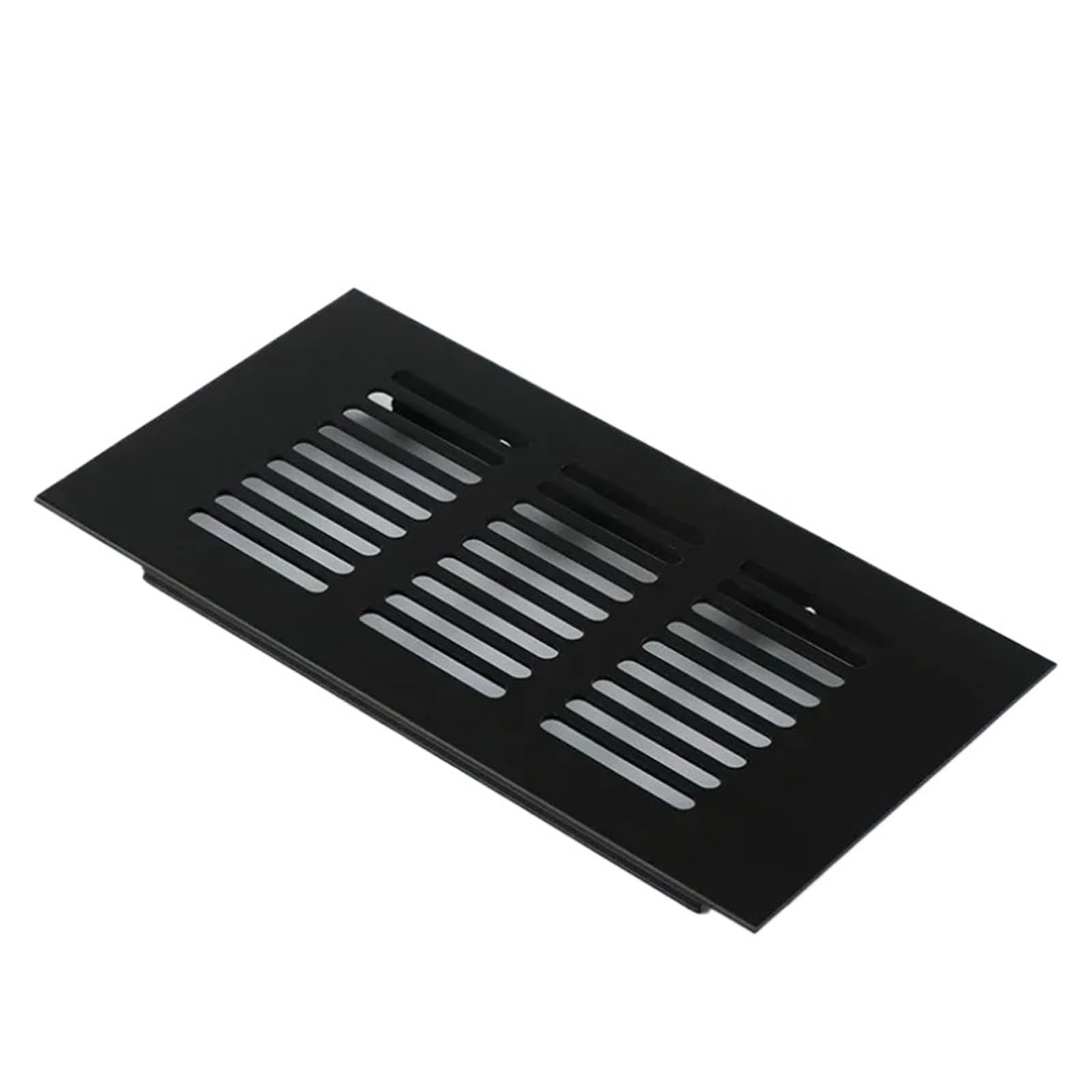 Ventilation Grilles Vents Aluminium Alloy Wardrobe Shoe Cabinet Ventilation Grid Closet Rectangular Grille(Black,200mm,80mm)