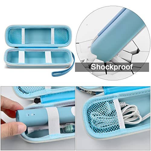 Image of Case Compatible with Philips for Sonicare for ProtectiveClean 4100 6100 5100 6500 7500 Rechargeable Electric Toothbrush.Travel Bag Holder for Oral-B Pro 1000 5000 7500 7000 6000 9600 -Blue(Box Only)