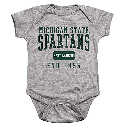 MSU Spartans Michigan State Founded Date Unisex Infant Snap Suit for Baby, Athletic Heather, X-Large (24 Months)