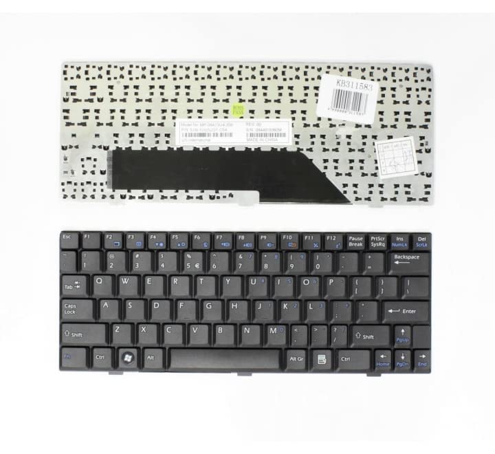 TravisLappy Laptop Keyboard Compatible for MSI Wind U100, U100P, U100W, U110, U115, U120, U120H, U123, U123H, V022322BK2, V022322BS1, D0K-6108A, MP-08A73U4-359 U100W