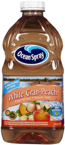 Ocean Spray White Cranberry Peach Juice Drink, 64-Ounce (Pack of 8)
