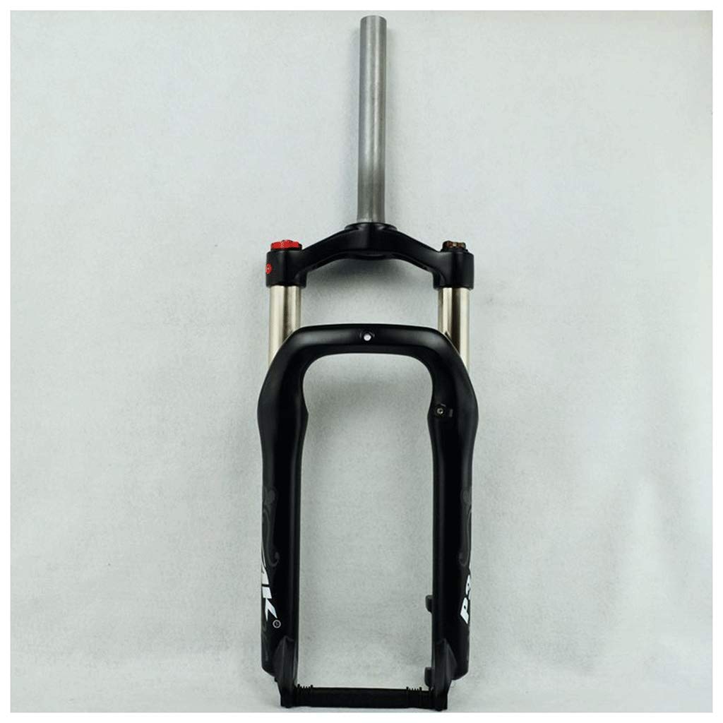WIQUYBML Bike Front Fork 20 inch for 4.0" Tire Air 1-1/8" Disc Brake QR 9mm Travel 120mm Manual lock Snow Beach XC MTB Bicycle