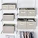 GRANNY SAYS Closet Organizers - Rectangle Storage Baskets, Decorative Storage Boxes for Shelves - Toys, Crafts - Large Honey Beige Bins - 3-Pack