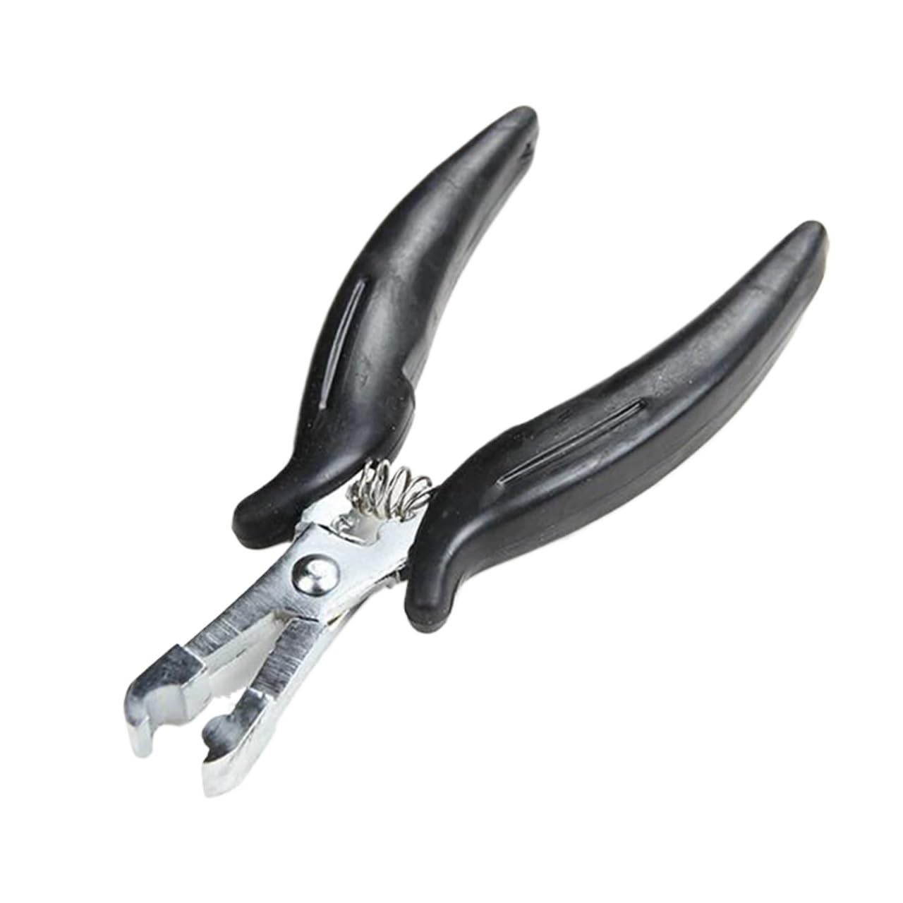 Jbjygsg C Type 1Pc Black Handle Stainless Hair Pliers For Hair Extension Tools Multi Functional Hair Extension Pliers(C Type)