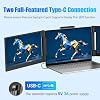 Funhill Laptop Screen Extender 14 inch Laptop Monitor Extender 1080P IPS, Triple Portable Monitor for Laptops 13-17.3 with Display/HDMI Port, Plug-Play Portable Screen for Windows/Chrome/Android