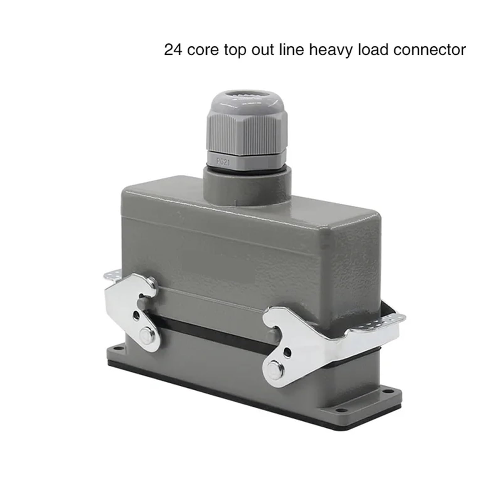 Connecteur RapDuty Rectangulaire HDC-HE4 6 10 16 20 24 32 48 Broches De Noyau 16A Connecteur De Ligne Supérieure Et Latérale Imperméable De Prise D'aviation