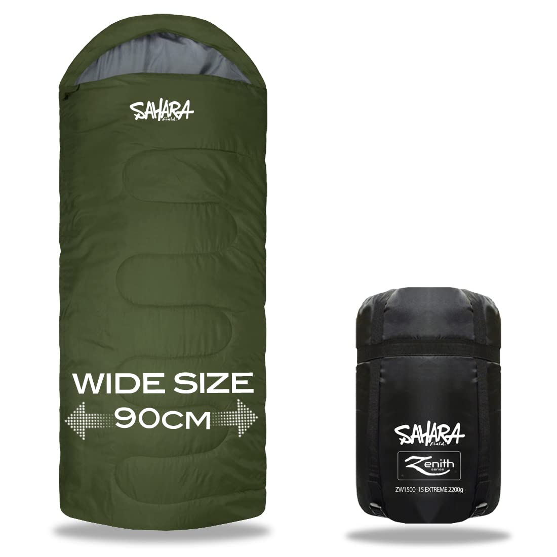 Amazon.co.jp: 【fieldsahara】 寝袋 シュラフ ワイド 人工ダウン 210T 
