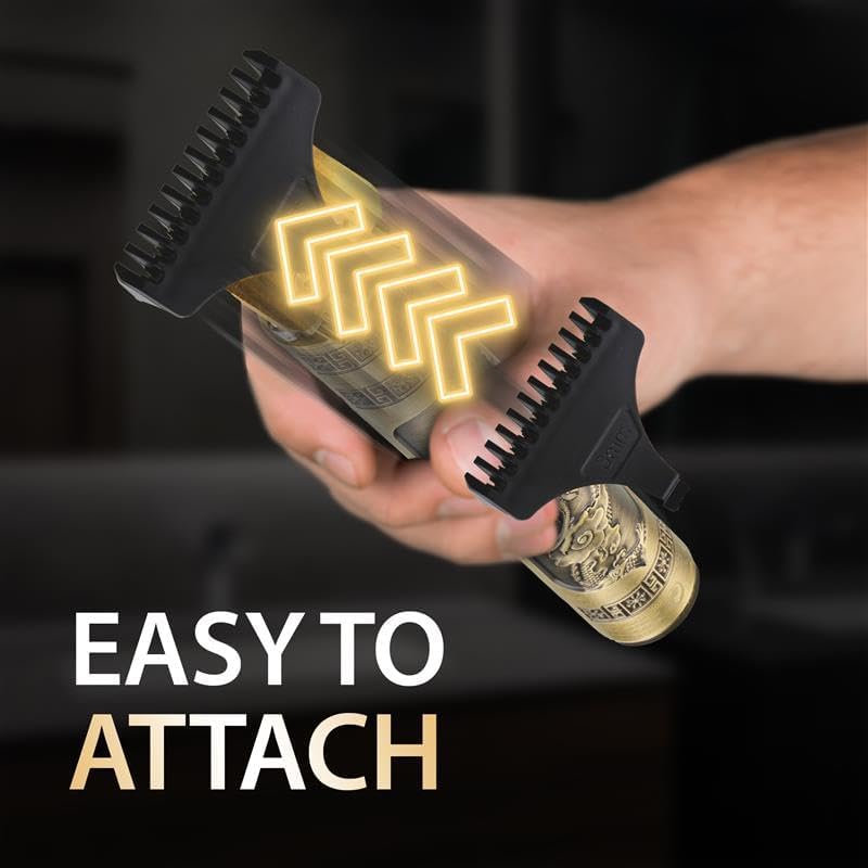 最先端のTブレードトリマー 男性用 低刺激性のTブレードトリマー ガイドコーム4個付き (1mm、2mm、3mm、4mm) 充電式1