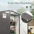 Vigo huseeo 6x3.6FT Outdoor Storage Shed, Galvanized Steel Garden Shed with Lockable Door & Window, Waterproof Metal Tool Storage for Garden, Backyard, Patio, Lawn(Peak Roof)