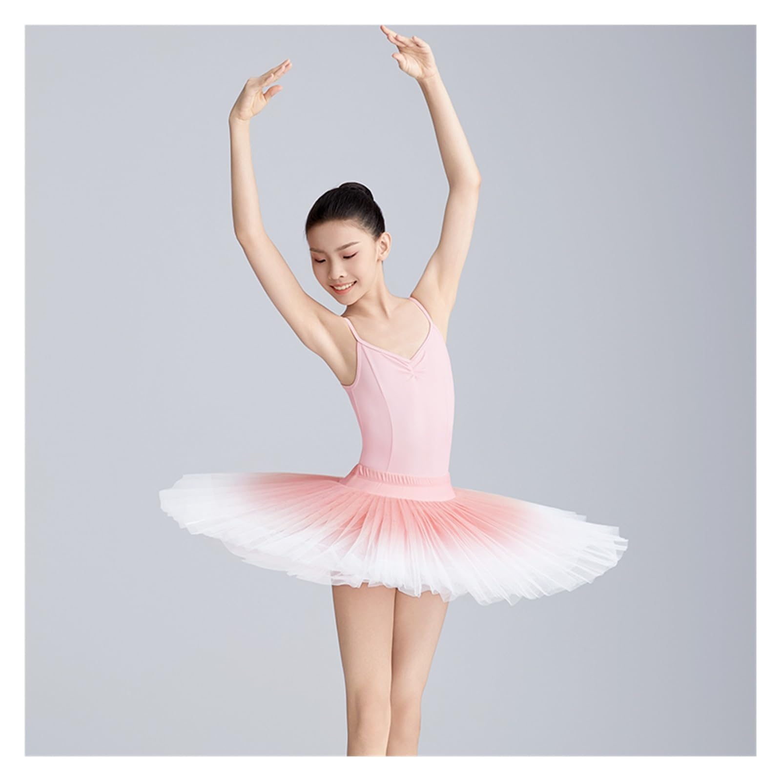 Tutú de ballet para niñas, falda de práctica de danza, vestido de baile degradado, Morado (, S