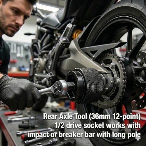 YZYUN Radmutter Nuss Werkzeug für Ducati Vorderrad & Hinterrad | Passend für Multistrada 950/V4/1200 Enduro/1260 Enduro, Monster 821, Panigale 899/959, Desert X (30mm/36mm)
