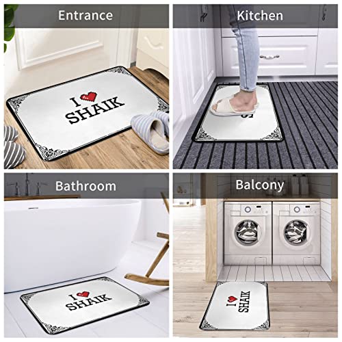 Paillasson I Love Shaik 65 x 90 cm résistant pour entrée propre