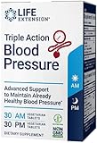 Life Extension Triple Action Blood Pressure, Heart Health Supplement, quercetin, stevia Extract, melatonin, Morning and Night Support, Gluten-Free, Non-GMO, Vegetarian, 60 Tablets