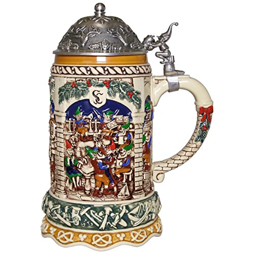 Hallmark Elf Festivities Ceramic Christmas Beer Stein Holiday Spirits