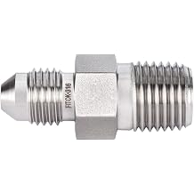 37 Degree Flared Tube Fitting 3/8" Male JIC 3/8" Male NPT 316 Stainless Steel 5000 psi, SS-CM-AN6-NS6