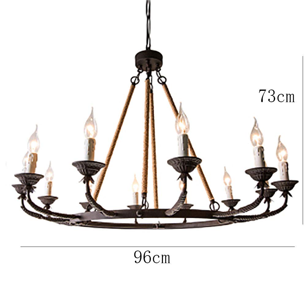 Retro Industriestil Kerze Während Lighting,E14 Amerikaner Land Eisenkunst Kronleuchter Beleuchtung,Hängendes Licht,Schlafzimmer Abendessen Wohnzimmer Abendessen Café-Retro zu tun alte rost farbe 12 ko