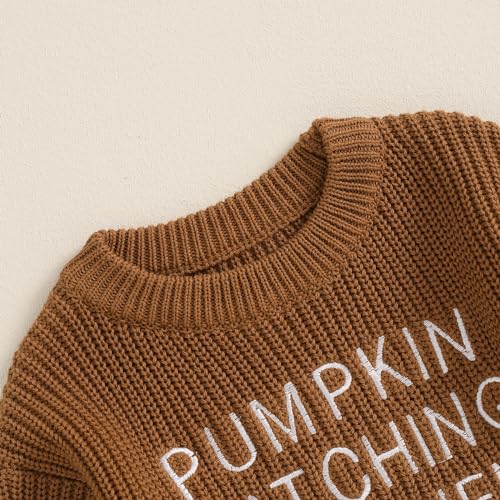 0-5T Toddler Baby Boy Halloween Outfit Pumpkin Knit Sweater Baby Boy Winter Long Sleeve Sweatshirt Top4