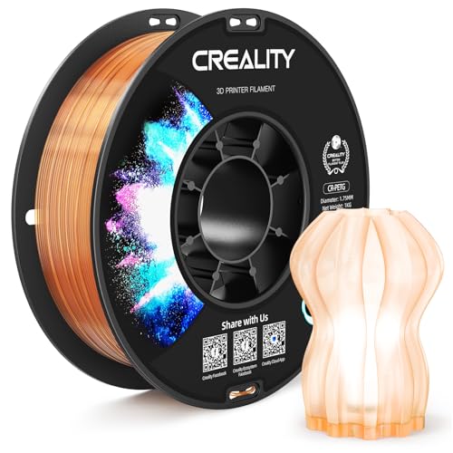 Image of CREALITY PETG Filament 1.75mm 3D Printer Filament, 1kg (2.2lb) Neatly Wound Spool, Dimensional Accuracy ±0.03mm, Fit for Ender, Bambu Lab, ELEGOO FDM Printers, Translucent Light Brown