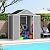 NicBex 6×5 Resin Outdoor Storage Shed with Floor & Window– All-Weather Lockable Small Tool Shed, Outdoor PP Plastic Garden Sheds & Outdoor Storage for Garden, Patio & Backyard – Light Gray