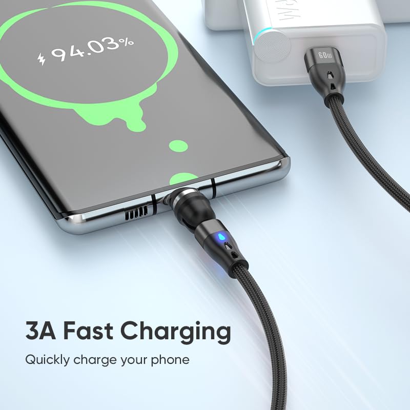 Save Big On Bulk Magnetic Charging Cable Type C Magnetic Type C Suction Charger Cables LED Metal Magnet Cord 3FT1M / 6FT2M Android Micro USB For - View #2