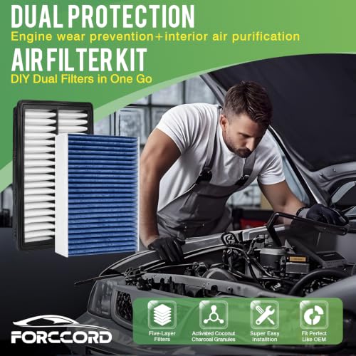 Image of Forccrod Cabin & Engine Air Filter Fit for Hyundai Palisade 2020-2026 Activated Carbon Cabin Filter Replace#97133-S8000, 28113A9100, S8C79-AC000, WP10080 Car Accessories