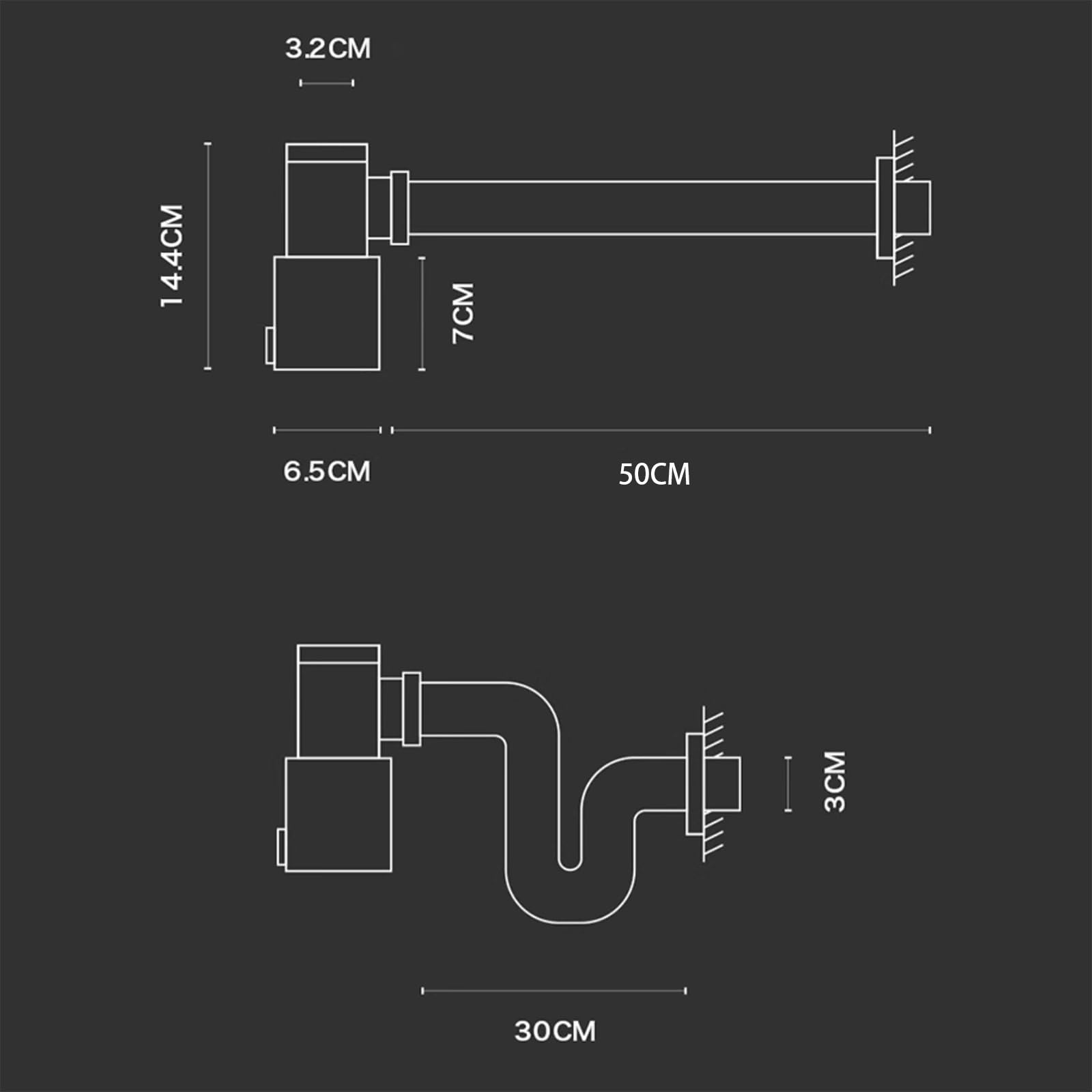 Sifon Lavabo,Abertura de Limpieza,Resistente Olores,Sifón Lavabo Flexible,Fregadero Kit de Desagüe,Sifon Cocina Fregadero Normalizado 11/4"
