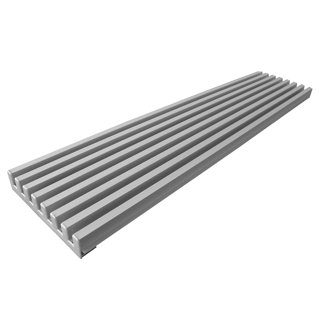 Rejilla de aireación de altura 145 mm (1200, Anodizado Plata)