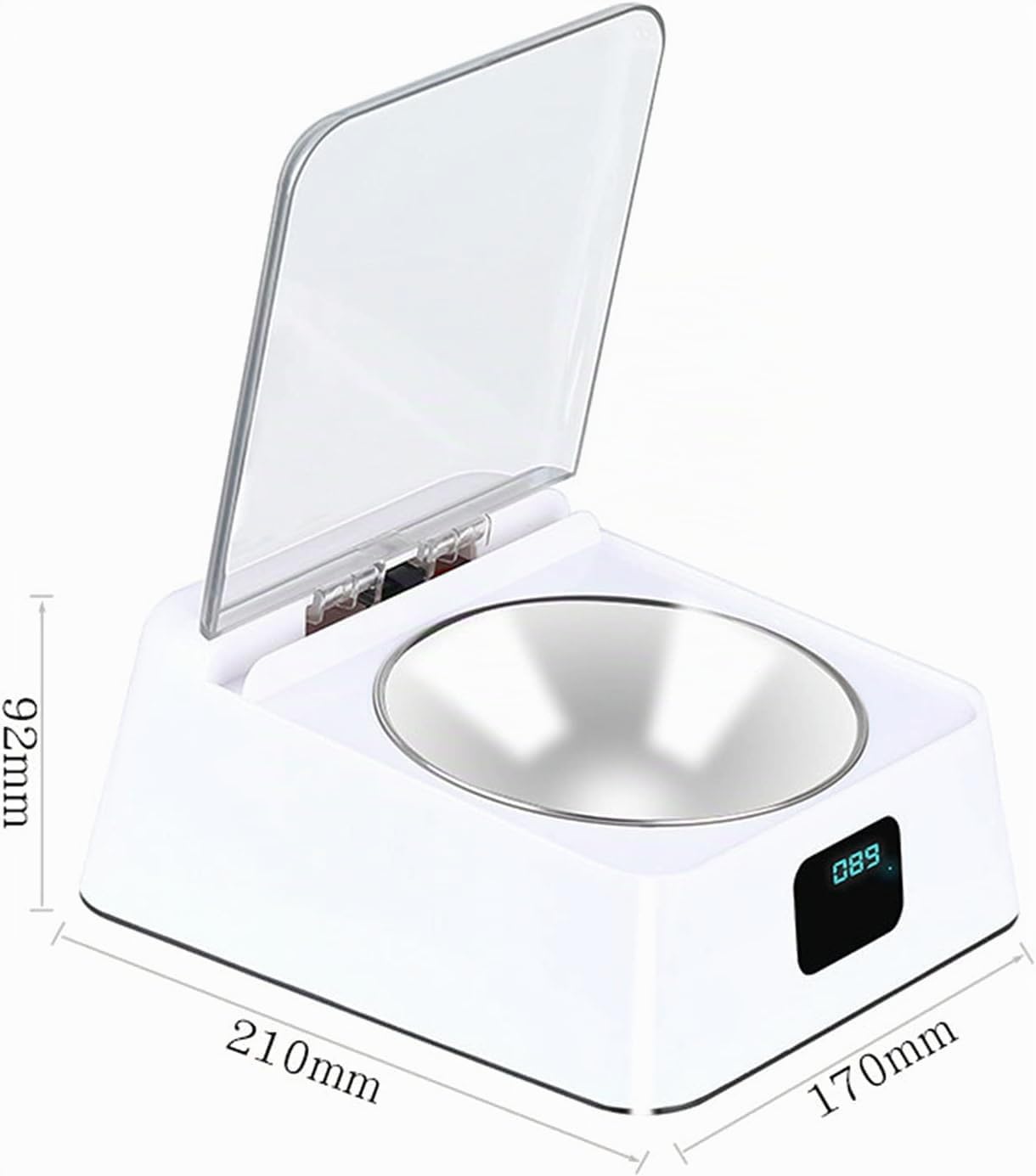 Distributeur Automatique de Nourriture pour Chats et Chiens – Capteur Infrarouge Intelligent pour Alimentation Sèche/Humide (350ml) avec Bol en Acier Inoxydable – Pratique pour Petits/Moyens Animaux