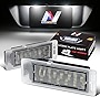 NUVISION LIGHTING NVL-LPL-026 Pair of Black Housing/Clear Lens LED License Plate Lights Compatible with Cadillac CTS ELR XTS SRX 2011-2019