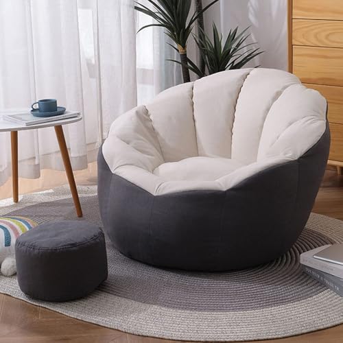 Sillón puff – Tumbona de tamaño personal para adultos y adolescentes, ideal para jugar, leer y relajarse