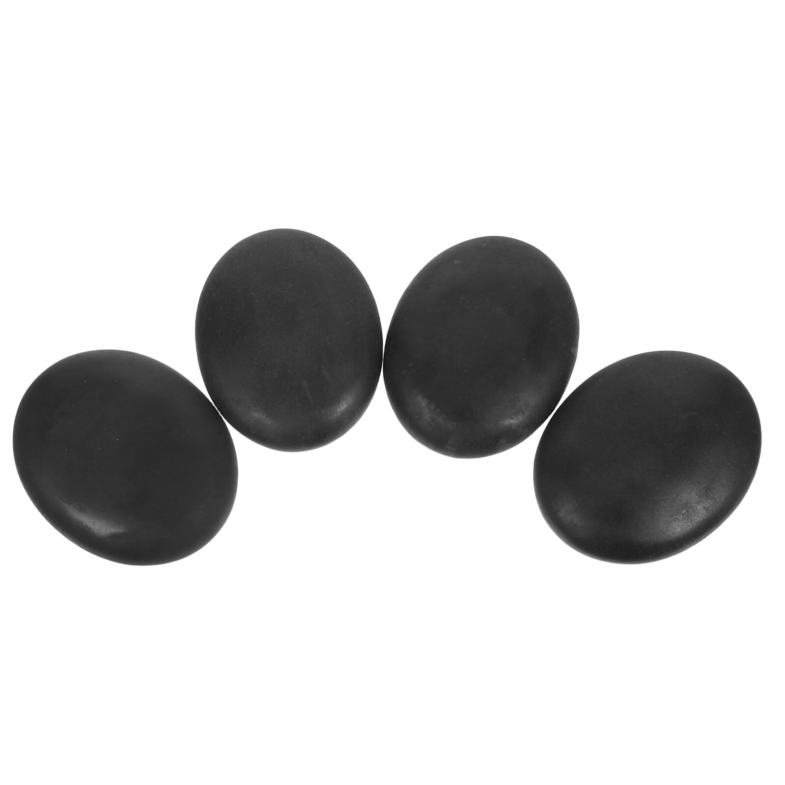 HANABASS 4piezas Piedra de Masaje Caliente de Basalto Juego de Piedras para Masaje de Espalda Cuello y Pies para Spa y Relajación