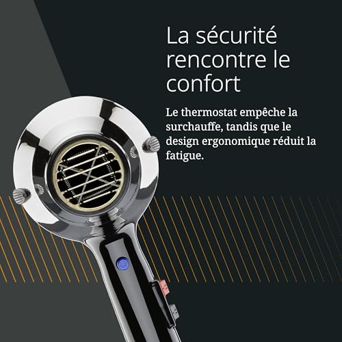 Sèche-cheveux professionnel puissant brossage cheveux épais